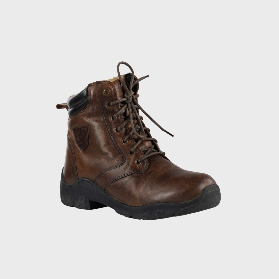 Bottines Jodhpurs PU Hiver Horze Idaho Femme - Cuir Synthétique Doublées Fourrure